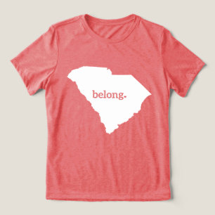 T-shirt En Tri-matière Carte de l'état du Belong de Caroline du Sud