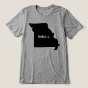 T-shirt En Tri-matière Carte de l'état Heart Missouri Belong