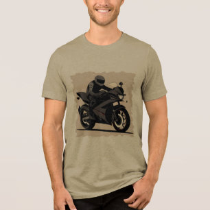 T-shirt En Tri-matière Cavalier sur une moto noire élégante