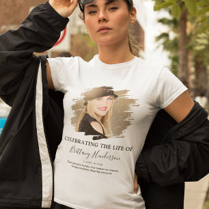 T-shirt En Tri-matière Célébration de la vie de Photo Mémorial