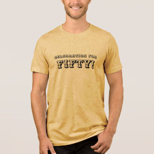 T-shirt En Tri-matière Célébration Simple Pour Cinquante