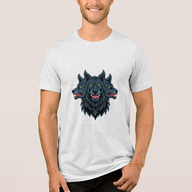 T-shirt En Tri-matière Cerberus chien à trois têtes (Recto)