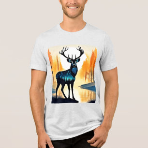 T-shirt En Tri-matière Cerf forestier mystique