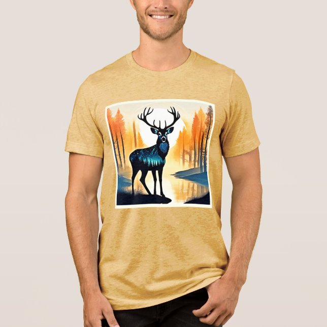T-shirt En Tri-matière Cerf forestier mystique (Recto)