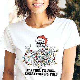 T-shirt En Tri-matière C'est Bien Je Suis Bien Drôle Squelette Noël