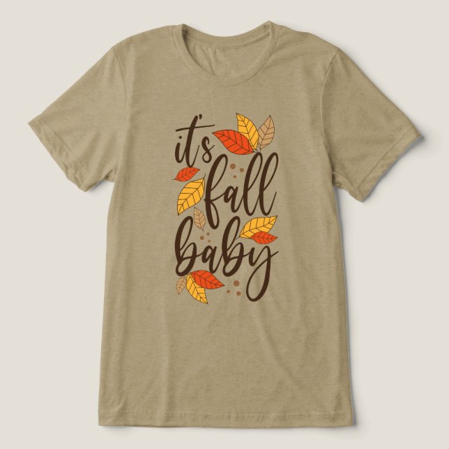 T-shirt En Tri-matière C'est Fall Baby (Design Recto)