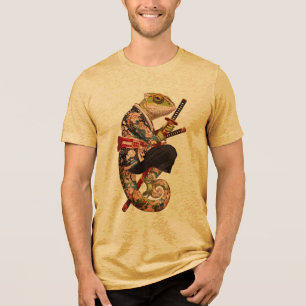 T-shirt En Tri-matière Chameleon Samurai - Guerrier tatoué avec Katana