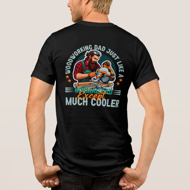 T-shirt En Tri-matière Charmante menuiserie charpentier papa homme de fam (Verso)