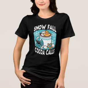 T-shirt En Tri-matière Charme d'hiver et cacao chaud - Appels de cacao d'