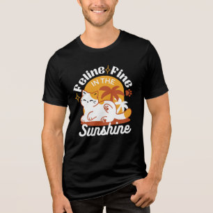 T-shirt En Tri-matière Chat adorable se relaxer au soleil - Animal de com