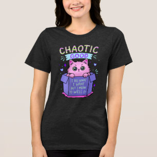 T-shirt En Tri-matière Chat Bon Chaos   Je Fais Ce Que Je Veux