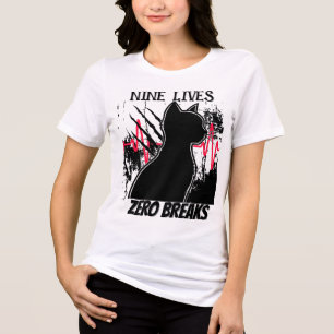 T-shirt En Tri-matière Chat drôle "Neuf vit zéro pauses" Infirmière Humou