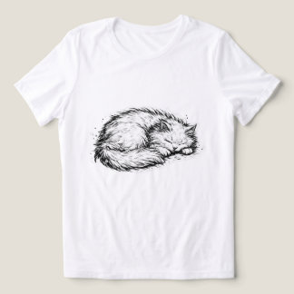 T-shirt En Tri-matière Chat endormi paisible