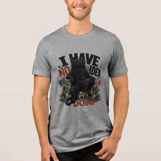 T-shirt En Tri-matière Chat Noir Drôle – Je N'ai Aucune Idée De Ce Que Je