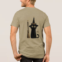 Chat noir fantaisiste Joyeux Halloween