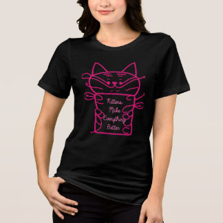 T-shirt En Tri-matière Chat rose