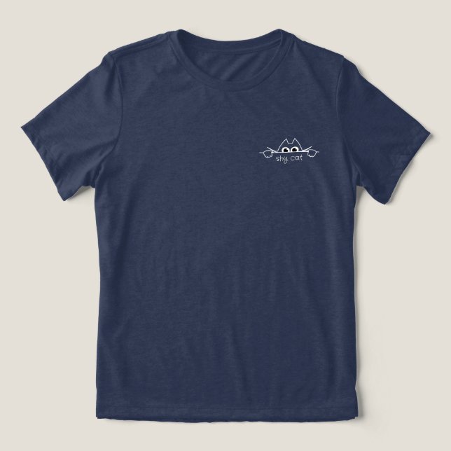 T-shirt En Tri-matière Chat timide (Design Recto)