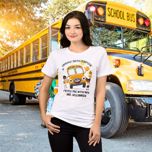 T-shirt En Tri-matière Chauffeur de Bus Scolaire Jaune