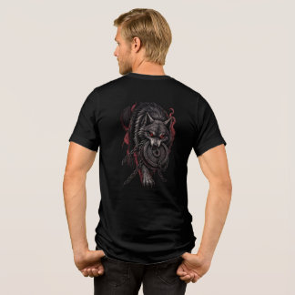 T-shirt En Tri-matière 🐺 Chemise Bouclier Loup de Lune de Sang Lourde et
