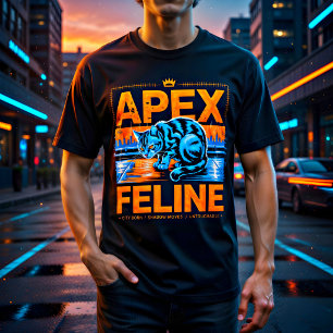 T-shirt En Tri-matière Chemise Cadeau pour Amoureux des Chats Apex Feline