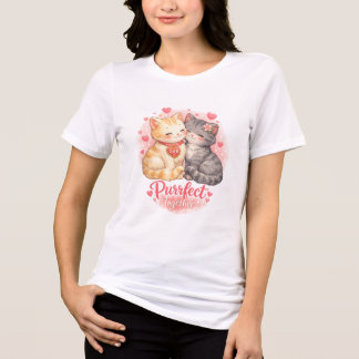 T-shirt En Tri-matière Chemise Chats Mignons Parfaitement Ensemble – C