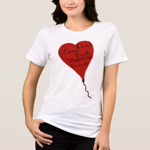 T-shirt En Tri-matière Chemise d'Amour Coeur Rouge