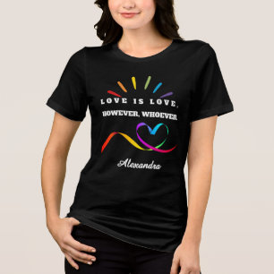T-shirt En Tri-matière Chemise de fierté de couple à nom personnalisé pou