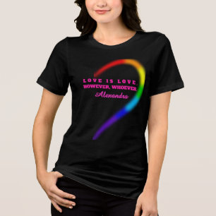 T-shirt En Tri-matière Chemise de fierté de couple à nom personnalisé pou