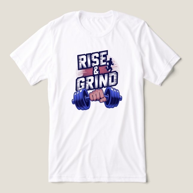 T-shirt En Tri-matière Chemise De Gym De Rise Et Grind (Design Recto)
