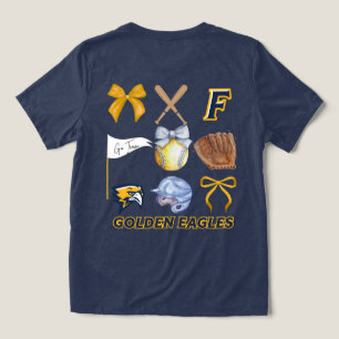 T-shirt En Tri-matière Chemise d'esprit de softball Golden Eagles