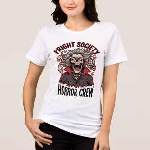 T-shirt En Tri-matière Chemise d'horreur vintage Fright Society crâne Des