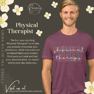 T-shirt En Tri-matière Chemise en tri-blend unisexe pour physiothérapeute