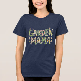T-shirt En Tri-matière Chemise florale Garden Mama Maman jardinage bota