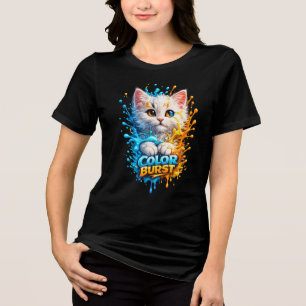 T-shirt En Tri-matière Chemise graphique éclaboussure de peinture vive -