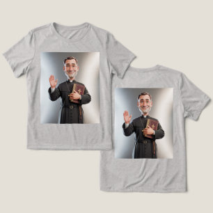 T-shirt En Tri-matière Chemise grise pour femmes Prêtre