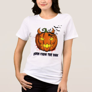 T-shirt En Tri-matière Chemise Halloween Citrouille & Chauves-Souris - Gr