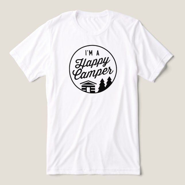 T-shirt En Tri-matière Chemise Happy Camper - Grise (Design Recto)