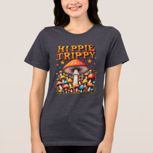 T-shirt En Tri-matière Chemise Hippie Boho Champignon Paix Tripante
