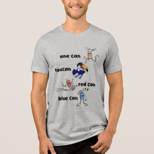 T-shirt En Tri-matière Chemise homme One Can Toucan Red Can Blue Can