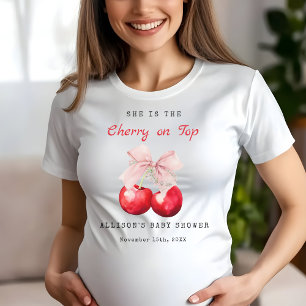 T-shirt En Tri-matière Chemise moderne en cerise sur le dessus Baby showe