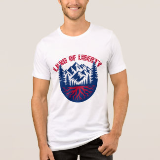 T-shirt En Tri-matière Chemise Montagnarde Patriotique Terre De Liberté