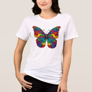 T-shirt En Tri-matière Chemise papillon quilling coloré