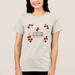 T-shirt En Tri-matière Chemise patriotique d'été pour femmes