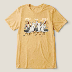 T-shirt En Tri-matière Chemise personnalisée de professeur aux mouettes, 