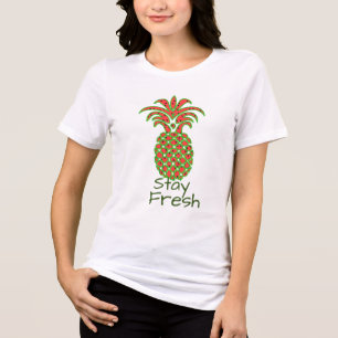 T-shirt En Tri-matière Chemise Reste Frais Ananas - Femme Tri-Blend Cool