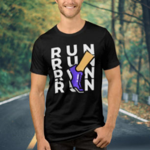 T-shirt En Tri-matière Chemise RUN RUN RUN RUN – Typographie Athlétique A