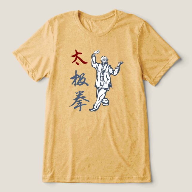 T-shirt En Tri-matière Chemise Tai Chi Chuan Tri-Blend (Design Recto)