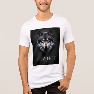 T-shirt En Tri-matière Chemise Tri-Blend Lone Wolf Design - Restez Libre