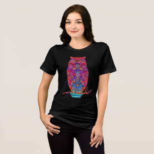 T-shirt En Tri-matière Chemise trimixée Bohemian Owl Vibes