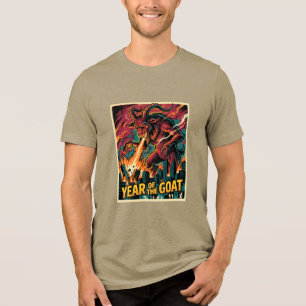 T-shirt En Tri-matière Chèvre de Feu 2027 Le Chèvre Shirt Année de la Ch
